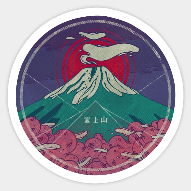 Mount Fuji Sticker by againstbound